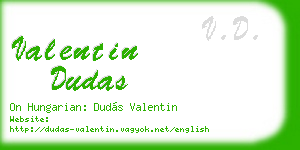 valentin dudas business card