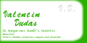 valentin dudas business card